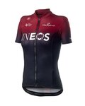 CASTELLI dres kratkih rukava - TEAM INEOS 2019 LADY - crvena/crna