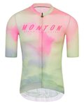 MONTON dres kratkih rukava - MORNINGGLOW - svjetlozelena/ljubičasta/ružičasta