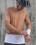 POC dres dugih rukava ljetni - MTB PURE - bijela/smeđa