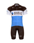 BONAVELO kratki dres i kratke hlače - AG2R 2018 - smeđa/bijela/plava