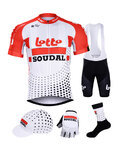BONAVELO dres-nohavice-rukavice-ponožky-čiapka - LOTTO SOUDAL 2019 - bijela/crna/crvena