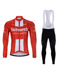 BONAVELO zimski dres i hlače - SUNWEB 2020 WINTER - crvena/bijela/crna