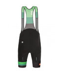 SANTINI kratke hlače s tregerima - LA VUELTA 2021 - crna/zelena