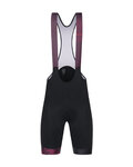 SANTINI kratke hlače s tregerima - LA VUELTA 2018 - crna/ljubičasta
