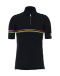 SANTINI majica kratkih rukava - UCI RAINBOW WOOL - duga/crna
