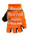 SANTINI rukavice s kratkim prstima - NIPPO FANTINI 2019 - narančasta/plava/bijela