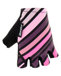 SANTINI rukavice s kratkim prstima - RAGGIO - crna/ružičasta