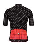 SANTINI dres kratkih rukava - SLEEK DINAMO - crna/crvena