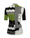 SANTINI dres kratkih rukava - GIADA OPTIC LADY - žuta/bijela/crna