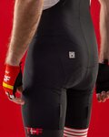 SANTINI kratke hlače s tregerima - TOUR DE FRANCE 2022 - crna/crvena