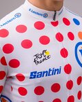 SANTINI dres kratkih rukava - TOUR DE FRANCE 2024 - crvena/bijela