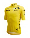 SANTINI dres kratkih rukava - TOUR DE FRANCE 2024 - žuta