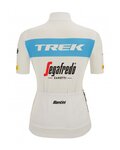 SANTINI dres kratkih rukava - TREK SEGAFREDO 2022 LADY FAN LINE - plava/bijela