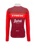 SANTINI dres dugih rukava zimski - TREK SEGAFREDO 2023 WINTER - crvena/bijela