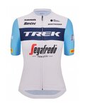 SANTINI dres kratkih rukava - TREK SEGAFREDO 2023 LADY FAN LINE - svjetloplava/bijela