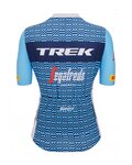 SANTINI dres kratkih rukava - TREK SEGAFREDO 2023 LADY FAN LINE - svjetloplava/bijela