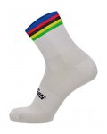 SANTINI čarape klasične - UCI RAINBOW - bijela/duga