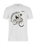 SANTINI majica kratkih rukava - UCI FLANDERS RIDER - bijela