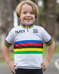 SANTINI dres kratkih rukava - UCI KIDS - višebojna/bijela