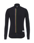 SANTINI dres dugih rukava zimski - UCI RAINBOW WINTER - crna