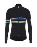 SANTINI dres dugih rukava zimski - UCI RAINBOW WOOL - crna