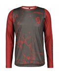SCOTT dres dugih rukava ljetni - TRAIL VERTIC LS - siva/crvena