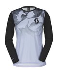 SCOTT dres dugih rukava ljetni - TRAIL VERTIC LS LADY - crna/svjetloplava