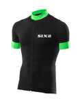 SIX2 dres kratkih rukava - BIKE3 STRIPES - zelena/crna