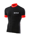 SIX2 dres kratkih rukava - BIKE3 STRIPES - crna/crvena