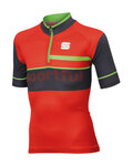 SPORTFUL dres kratkih rukava - SQUADRA CORSE KIDS - crvena/siva/zelena