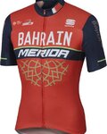 SPORTFUL dres kratkih rukava - BAHRAIN MERIDA 2017 - crvena/crna