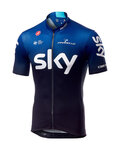 CASTELLI dres kratkih rukava - TEAM SKY FAN 2019  - crna/plava/bijela