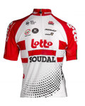 dres kratkih rukava - LOTTO SOUDAL 19 KIDS - bijela/crvena