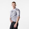 CASTELLI dres kratkih rukava - STRATUS LOGO - bijela/siva