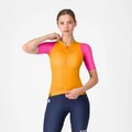 CASTELLI dres kratkih rukava - CORRETTO W - narančasta/ružičasta