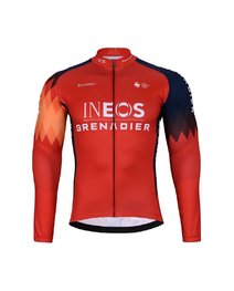 BONAVELO zimski dres i hlače - INEOS 2024 WINTER - plava/crna/crvena