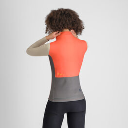 SPORTFUL dres dugih rukava zimski - SUPERGIARA LOGO THERMAL W - narančasta/siva