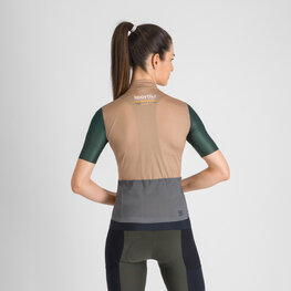 SPORTFUL dres kratkih rukava - SUPERGIARA LOGO 2 - smeđa/zelena