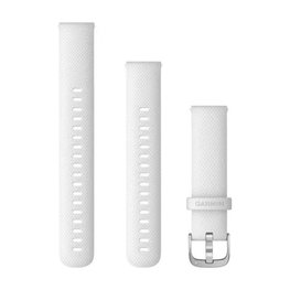 GARMIN remen - QUICK RELEASE 18 MM - bijela/srebrna