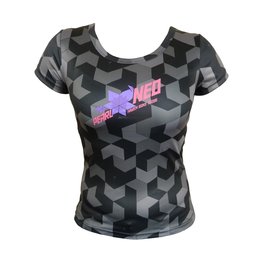 HAVEN dres kratkih rukava - PEARL NEO SHORT - crna/ružičasta