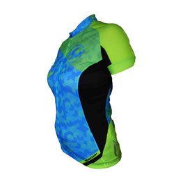 HAVEN dres kratkih rukava - SINGLETRAIL WOMEN - plava/zelena