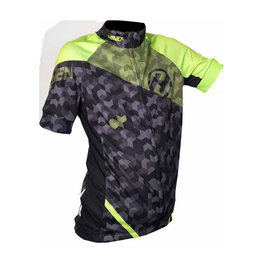 HAVEN dres kratkih rukava - SINGLETRAIL KID - crna/zelena