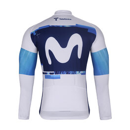 BONAVELO dres dugih rukava zimski - MOVISTAR 2025 WINTER  - bijela/plava