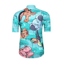 HOLOKOLO dres kratkih rukava - SAFARI - tirkizna/višebojna