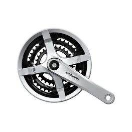SHIMANO ručice s pretvaračem - TOURNEY TY501 170mm 48/38/28 - srebrna