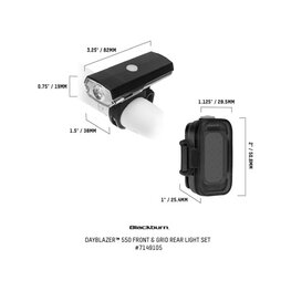 BLACKBURN set svjetala - Blackburn DAYVLAZER 550 + GRID REAR (set) USB-C