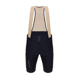 SANTINI kratke hlače s tregerima - CARGO - crna