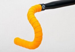 BIKERIBBON traka za upravljač - CORK PLUS - narančasta