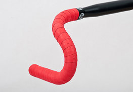 BIKERIBBON traka za upravljač - CORK PLUS - crvena