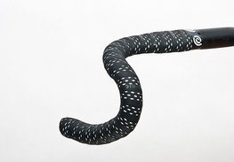 BIKERIBBON traka za upravljač - DROPS - bijela/crna